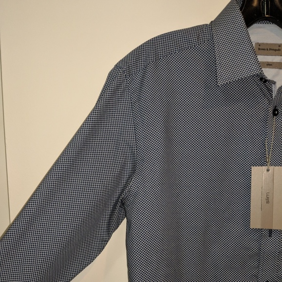 NWT Bruun & Stengade Slim Fit Dress Shirt size 38 - Picture 3 of 3